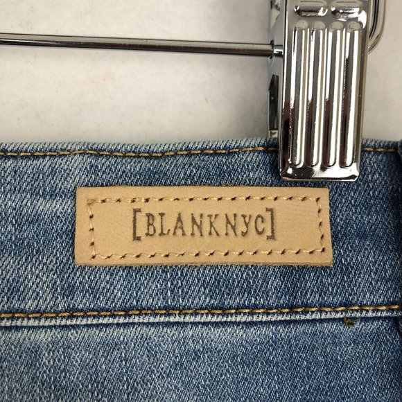 BlankNYC Women's Size 30 The Baxter Ribcage Straight Leg High-Rise Blue Jeans - Picture 5 of 15